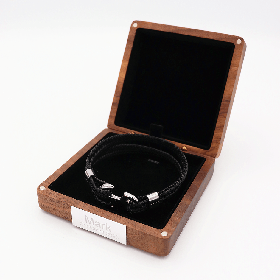 Personalised Silver Anchor Bracelet