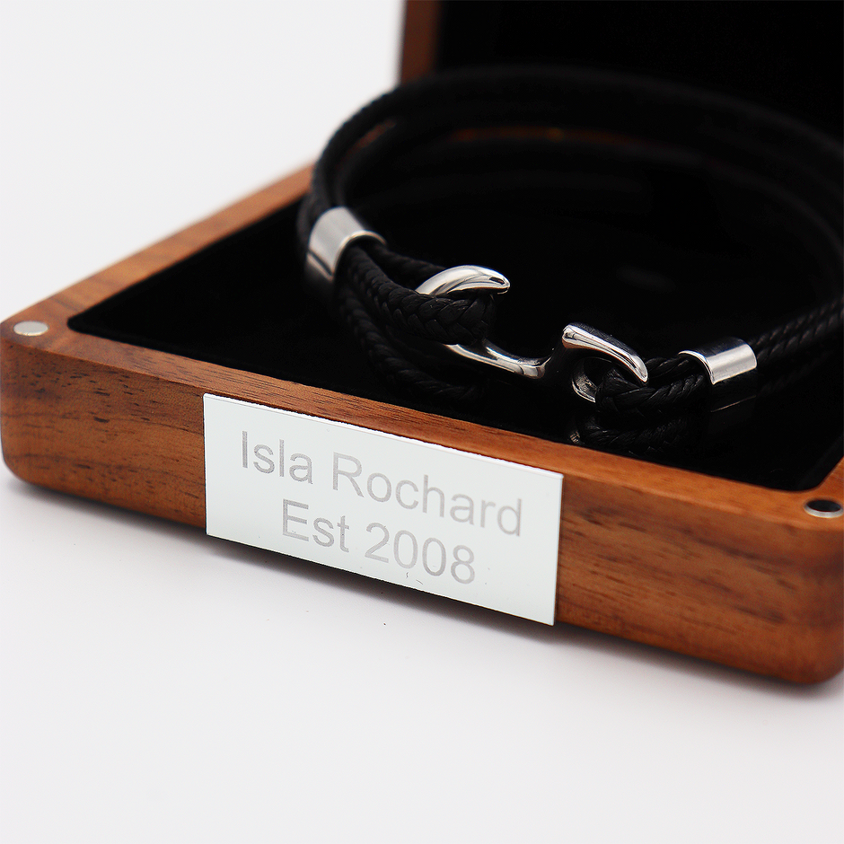 Personalised Silver Anchor Bracelet