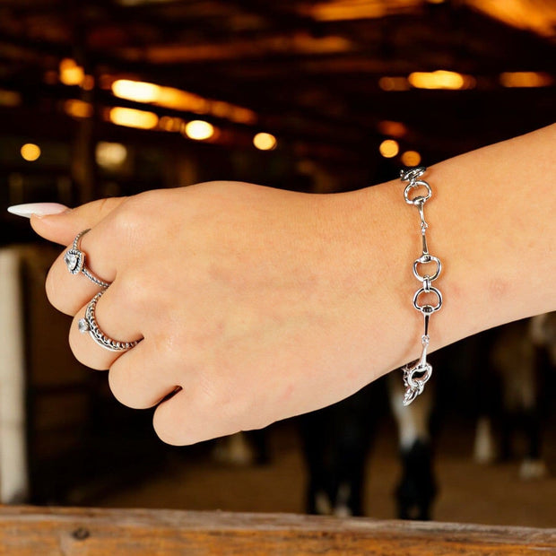 Petite Sterling Silver Snaffle Bit Bracelet
