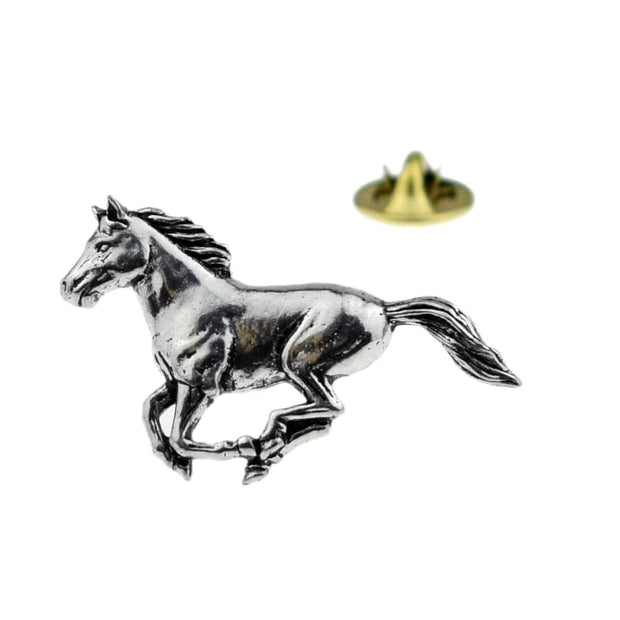 Running Horse Pewter Lapel Pin
