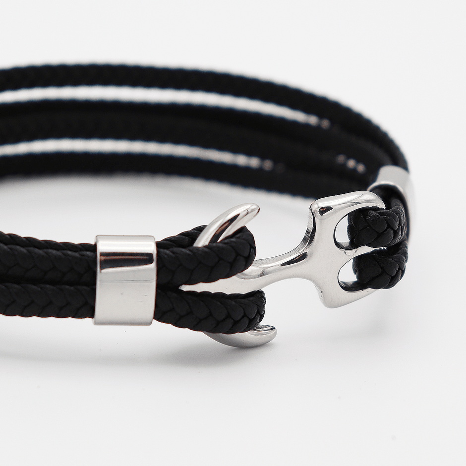 Personalised Silver Anchor Bracelet